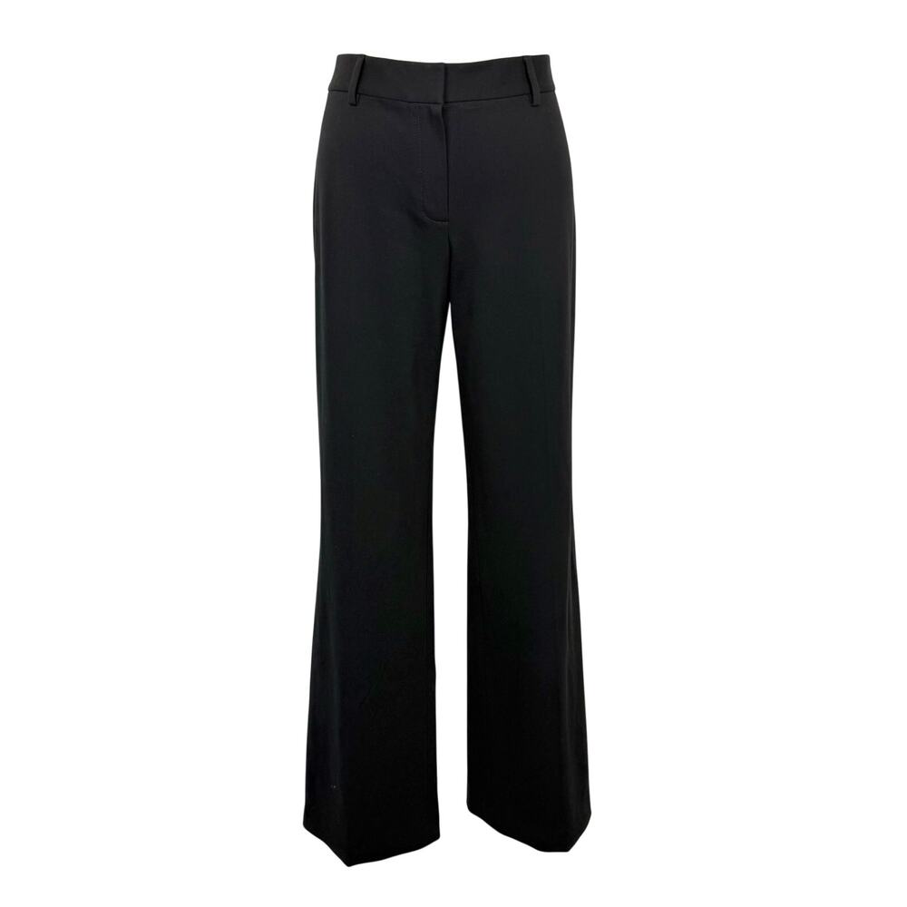 Elie Tahari Black Stretch Pants Slacks Wide Leg Mid Rise US 8